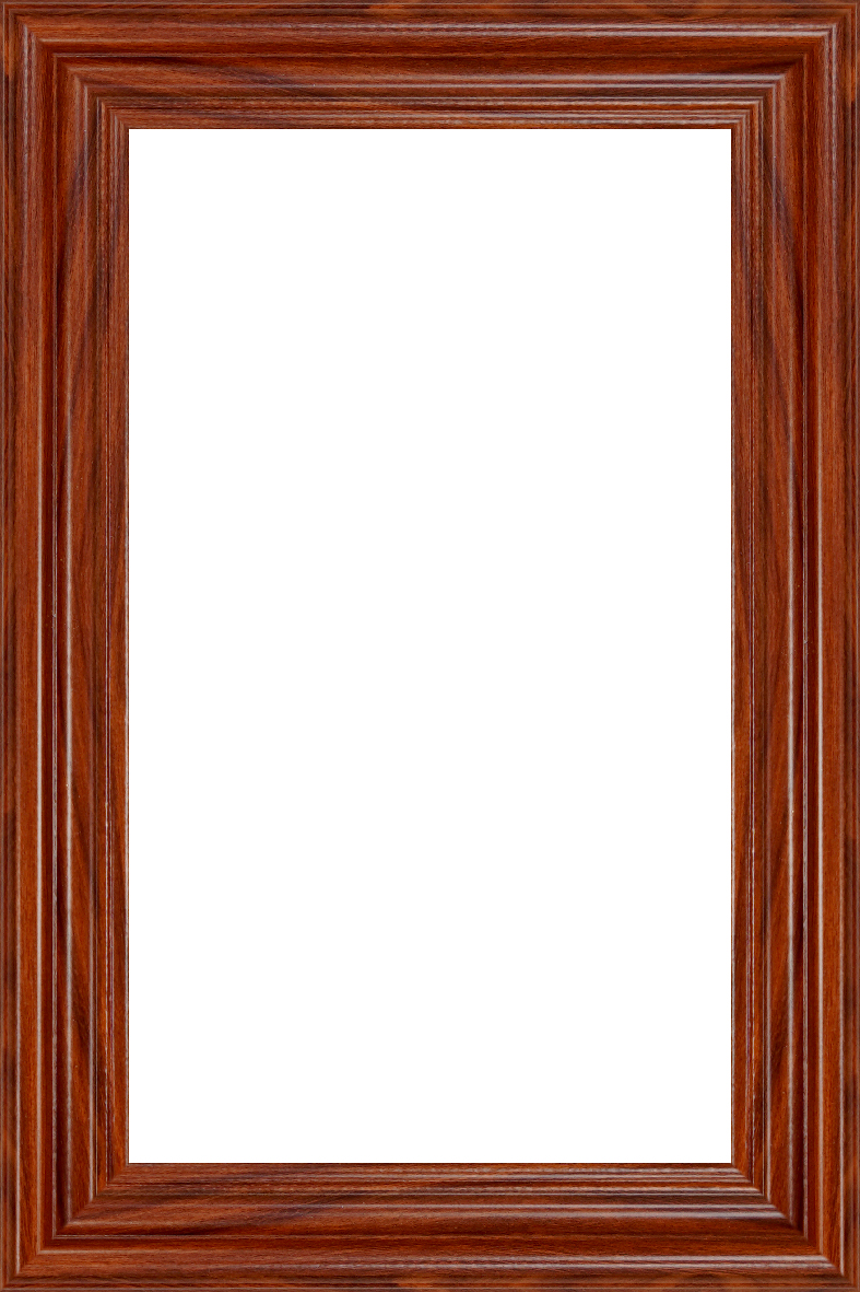 Khung mẫu SHI27 Trơn vân gỗ nâu bản 6cm